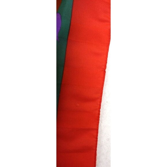 WOMEN'S ORANGE PRINT SQUARE SCARF - 30IN X 30IN - Picture 5 of 6